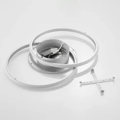 Loftlamper|Loftlamper ^ Lucande LED-loftlampe Senne, 63 cm, sølv, aluminium
