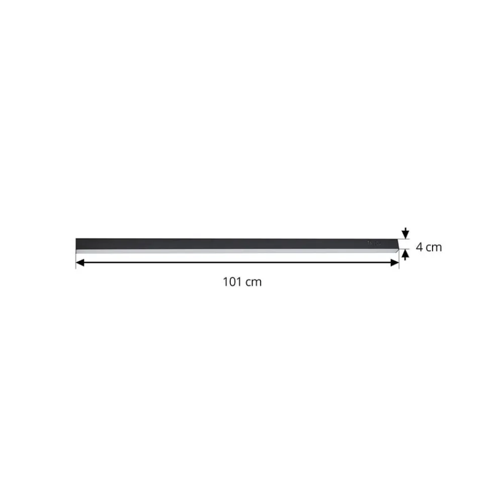 Lucande Gang|Loftlamper > LED-loftlampe Teniona, 101 cm, sort, aluminium