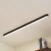 Gang|Loftlamper ^ Lucande LED-loftlampe Teniona, 132 cm, sort, aluminium