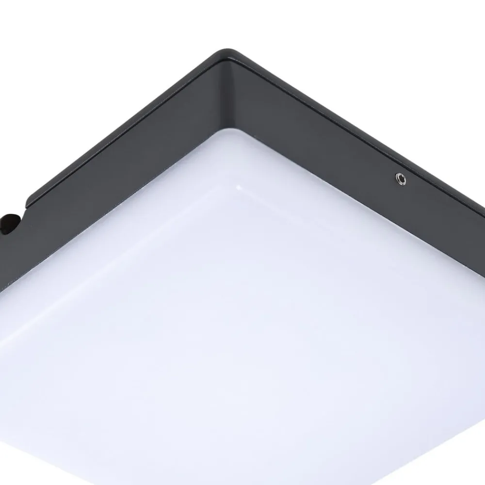Lucande Udendørs Loftlamper > LED-loftlampe Thilo, 16 cm, antracit, sensor, IP54