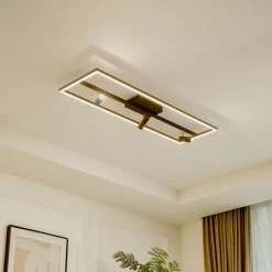 Lucande Loftlamper|Loftlamper > LED-loftlampe Yvor, 99,5 cm, sort, drejelig