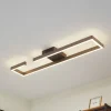 Lucande Gang|Loftlamper > LED-loftlampe Yvor, 100 cm, sort, aluminium
