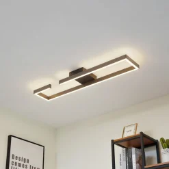 Lucande Gang|Loftlamper > LED-loftlampe Yvor, 100 cm, sort, aluminium