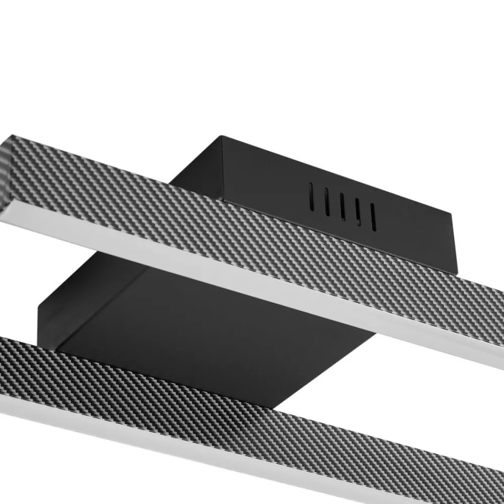 Lucande Gang|Loftlamper > LED-loftlampe Yvor, 100 cm, sort, aluminium