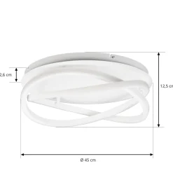 Lucande Loftlamper|Loftlamper > LED-loftslampe Aldric, hvid, aluminium, Ø 45 cm