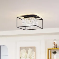 Lucande Loftlamper > LED-loftslampe Kassi, sort, jern, dæmpbar, 40 cm