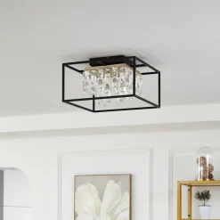 Lucande Loftlamper > LED-loftslampe Kassi, sort, jern, dæmpbar, 40 cm