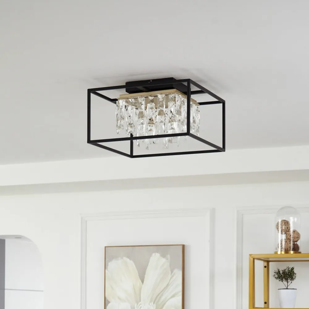 Lucande Loftlamper > LED-loftslampe Kassi, sort, jern, dæmpbar, 40 cm