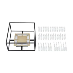 Lucande Loftlamper > LED-loftslampe Kassi, sort, jern, dæmpbar, 40 cm