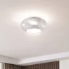 Loftlamper ^ Lucande LED-loftslampe Orasa, glas, hvid/klar, Ø 43 cm