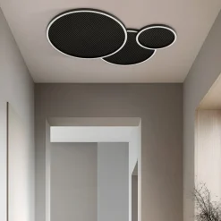 Lucande Loftlamper|Loftlamper > LED-loftslampe Orven, sort/træ, 80 cm, dæmpbar