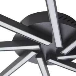 Lucande Loftlamper|Loftlamper > LED-loftslampe Tjado, Ø 70 cm, sort, metal