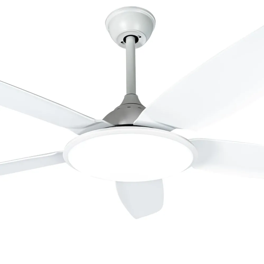 Lucande Loftventilatorer > LED-loftventilator Divian, hvid, DC, støjsvag, CCT
