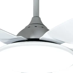 Lucande Loftventilatorer > LED-loftventilator Divian, hvid, DC, støjsvag, CCT