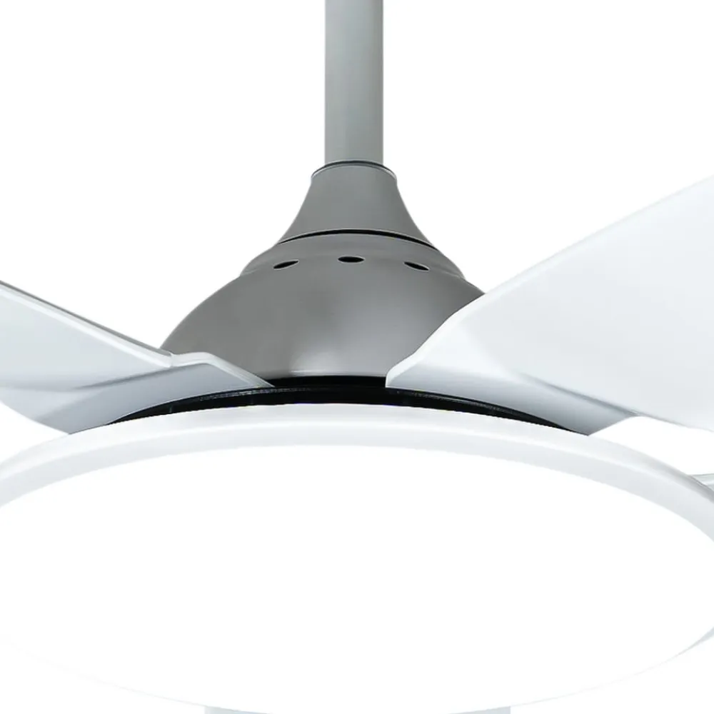 Lucande Loftventilatorer > LED-loftventilator Divian, hvid, DC, støjsvag, CCT
