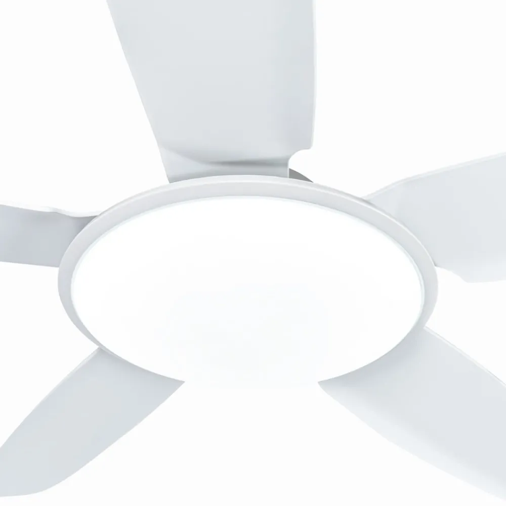 Lucande Loftventilatorer > LED-loftventilator Divian, hvid, DC, støjsvag, CCT