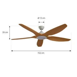 Lucande Loftventilatorer > LED-loftventilator Omendo, hvid, DC, støjsvag, CCT