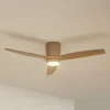 Lucande Loftventilatorer > LED-loftventilator Sorin, beige, DC, støjsvag, IP44
