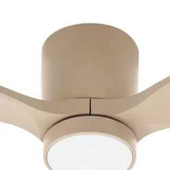 Lucande Loftventilatorer > LED-loftventilator Sorin, beige, DC, støjsvag, IP44