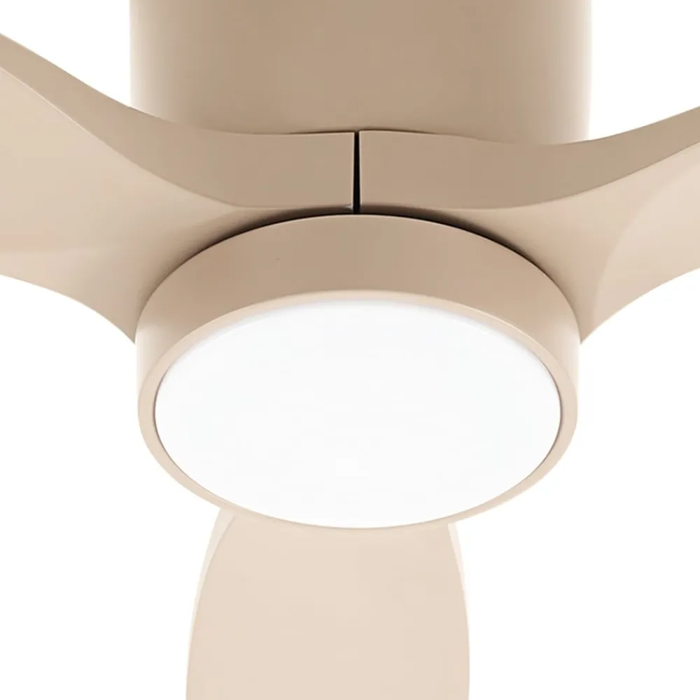 Lucande Loftventilatorer > LED-loftventilator Sorin, beige, DC, støjsvag, IP44