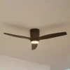 Lucande Loftventilatorer > LED-loftventilator Sorin, sort, DC, støjsvag, IP44