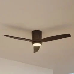 Lucande Loftventilatorer > LED-loftventilator Sorin, sort, DC, støjsvag, IP44