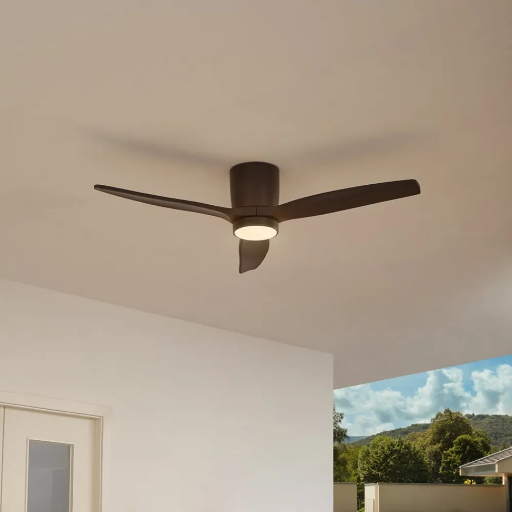 Lucande Loftventilatorer > LED-loftventilator Sorin, sort, DC, støjsvag, IP44