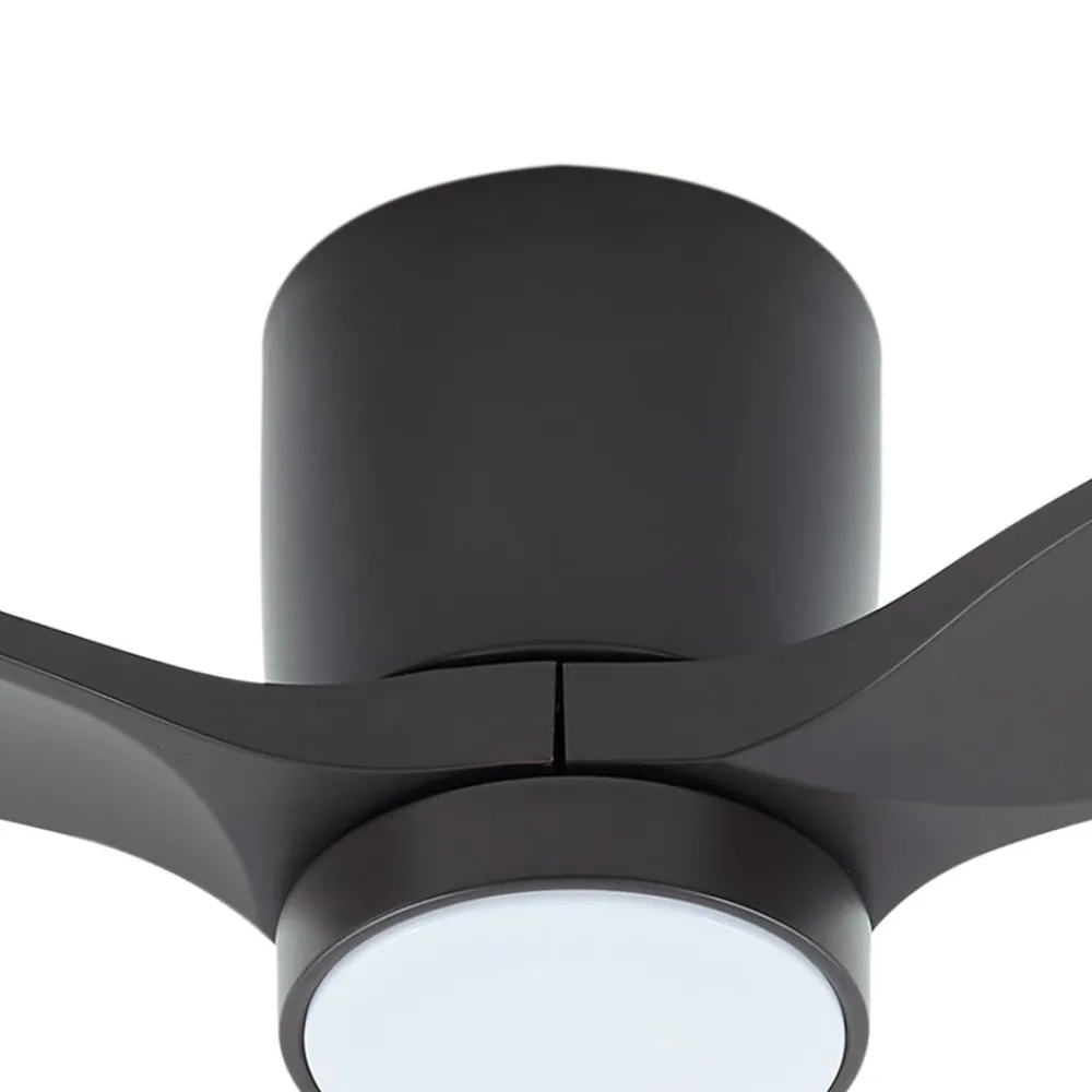 Lucande Loftventilatorer > LED-loftventilator Sorin, sort, DC, støjsvag, IP44