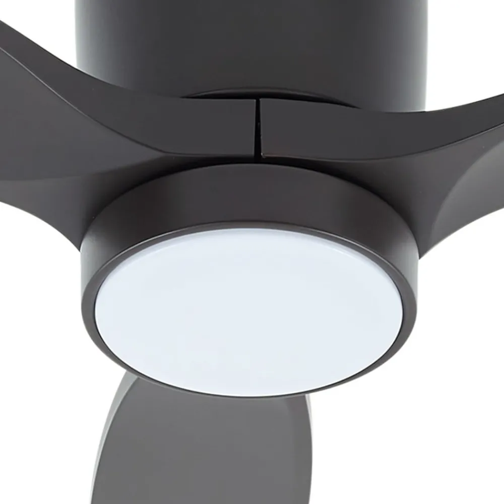 Lucande Loftventilatorer > LED-loftventilator Sorin, sort, DC, støjsvag, IP44