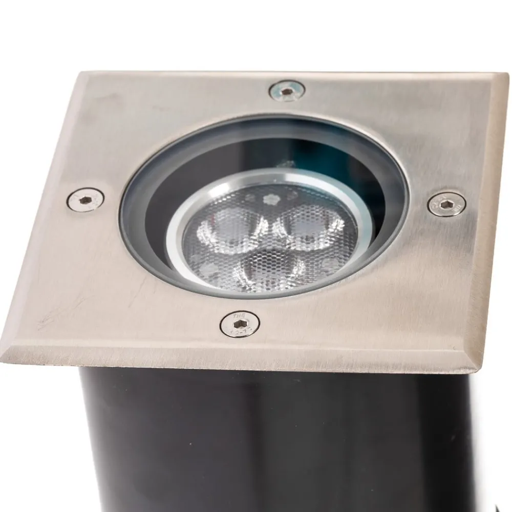 Lucande Terrassebelysning|Nedgravet Udebelysning > LED nedgravningslampe Jos, kantet, drejelig, IP67