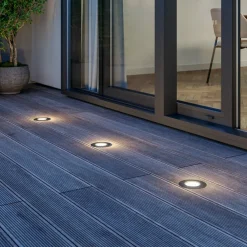 Lucande Terrassebelysning|Nedgravet Udebelysning > LED nedgravningslampe Ava, Ø 12 cm, rund, IP67