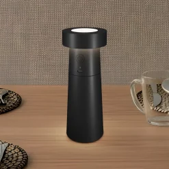 Bordlamper ^ Lucande LED-peberkværn Pepper, mørkegrå, batteri, IP44