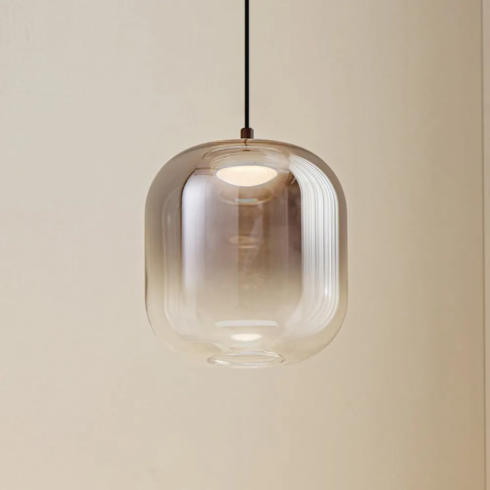 Lucande Pendellamper > LED-pendel Avelina, Ø 14cm , 1-lys. sort
