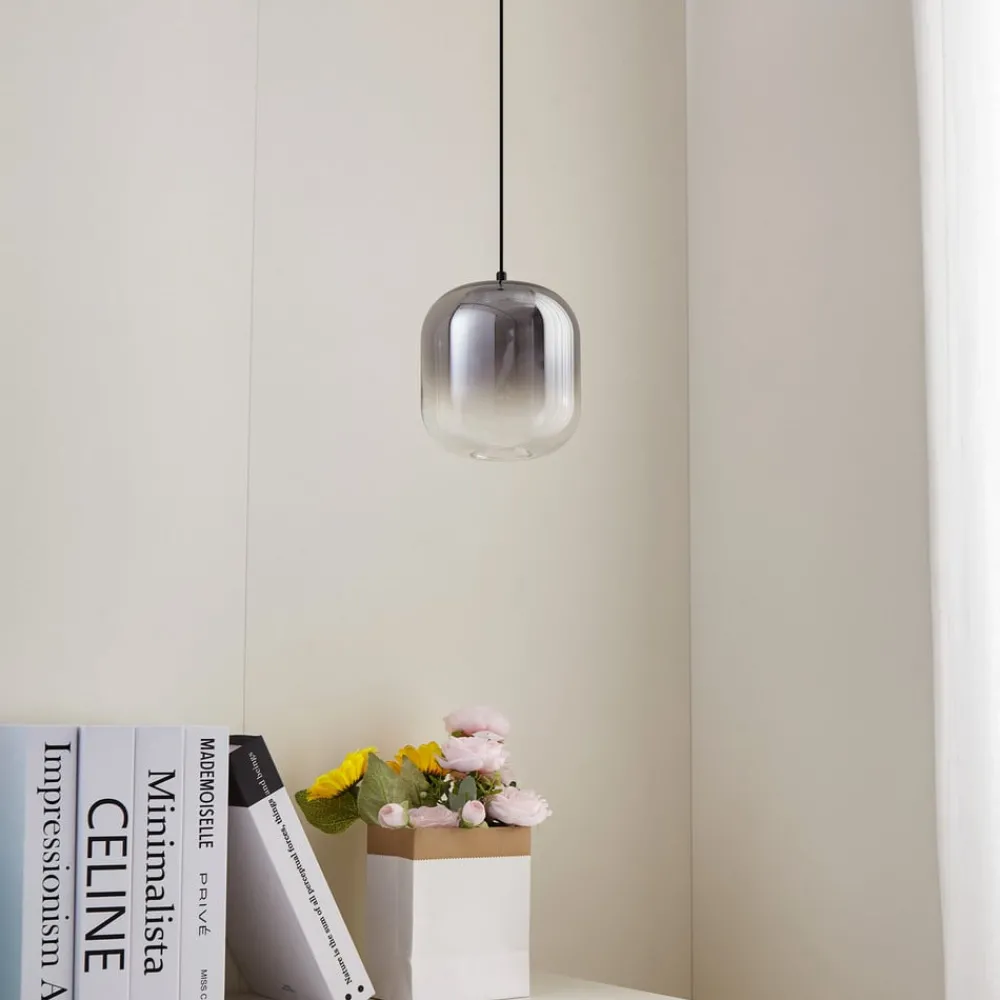 Lucande Pendellamper > LED-pendel Avelina, Ø 14cm , 1-lys. sort