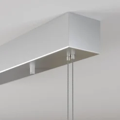 Lucande Arbejdsrum/Kontor|Pendellamper > LED-pendellampe Arnik, 140 cm, nikkelfarvet, dæmpbar