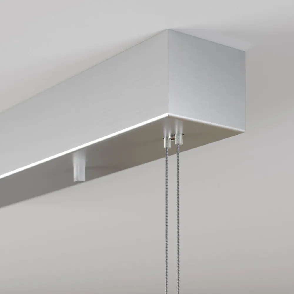 Lucande Arbejdsrum/Kontor|Pendellamper > LED-pendellampe Arnik, 140 cm, nikkelfarvet, dæmpbar