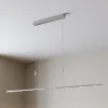 Lucande Arbejdsrum/Kontor|Pendellamper > LED-pendellampe Arnik, 180 cm, nikkelfarvet, dæmpbar