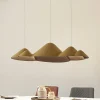 Pendellamper ^ Lucande LED-pendellampe Beutlin, grøn, filt, dæmpbar