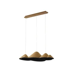 Pendellamper ^ Lucande LED-pendellampe Beutlin, grøn, filt, dæmpbar