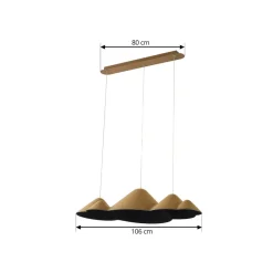 Pendellamper ^ Lucande LED-pendellampe Beutlin, grøn, filt, dæmpbar