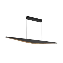 Lucande Pendellamper|Pendellamper > LED-pendellampe Clavit, sort, 140 cm, dæmpbar