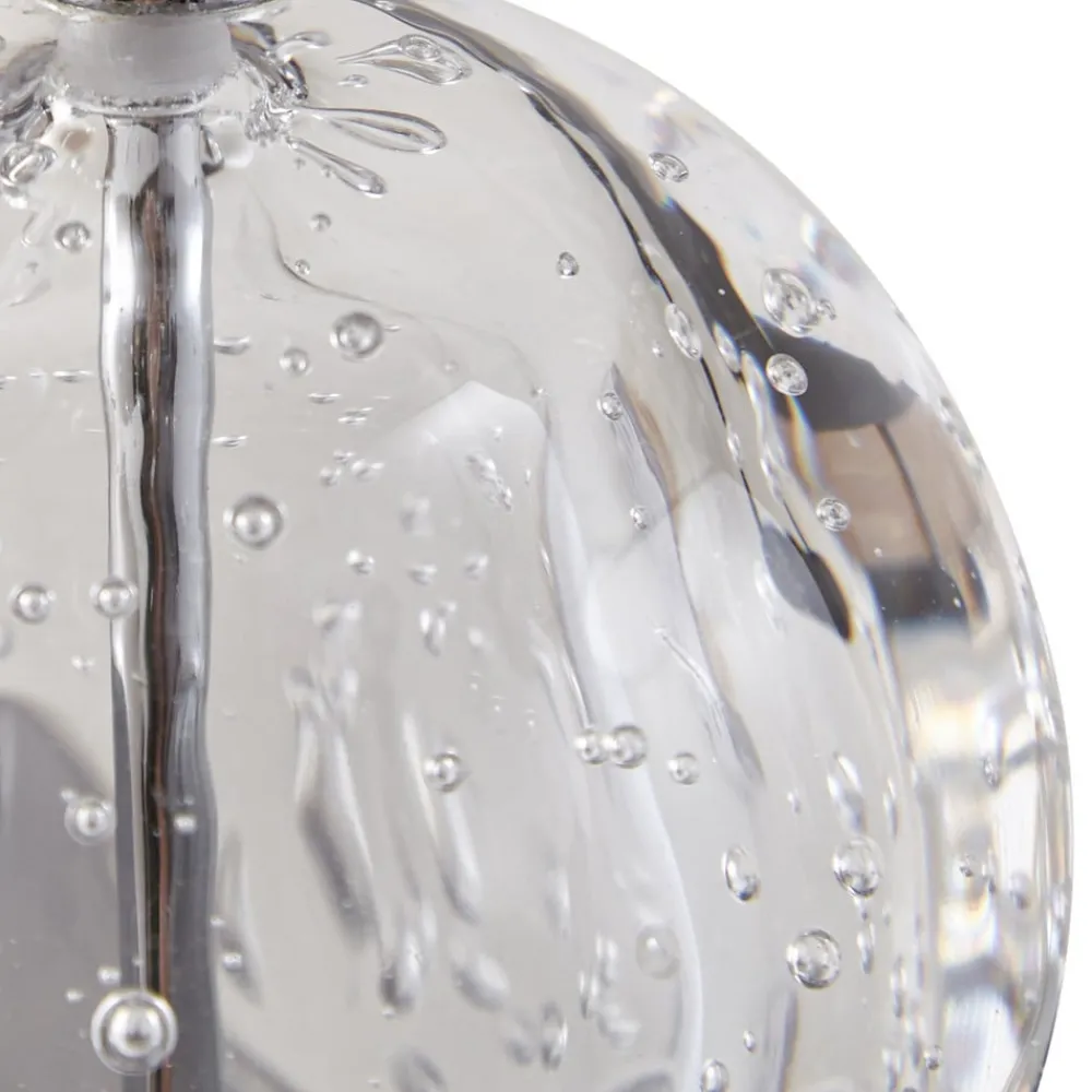 Lucande Pendellamper|Pendellamper > LED-pendellampe Hayley, Ø 30 cm, 5 lyskilder, krom, glas