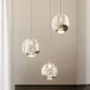 Pendellamper|Pendellamper ^ Lucande LED-pendellampe Hayley, Ø 25 cm, 3 lyskilder, krom, glas