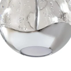 Lucande Pendellamper|Pendellamper > LED-pendellampe Hayley, 96 cm, 5 lyskilder, krom, glas