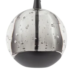 Pendellamper ^ Lucande LED-pendellampe Hayley, sort, 5 lyskilder, aflang