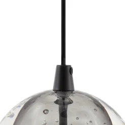Pendellamper ^ Lucande LED-pendellampe Hayley, sort, 5 lyskilder, aflang