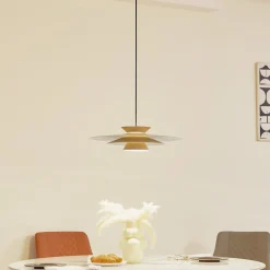 Pendellamper|Pendellamper ^ Lucande LED-pendellampe Livie, beige, aluminium, Ø 50 cm