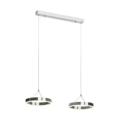 Pendellamper|Pendellamper ^ Lucande LED-pendellampe Lyani, 85 cm, 2 lyskilder, krom, dæmpbar
