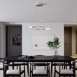 Pendellamper ^ Lucande LED-pendellampe Lyani, 80 cm, krom, dæmpbar