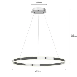Pendellamper ^ Lucande LED-pendellampe Lyani, 80 cm, krom, dæmpbar